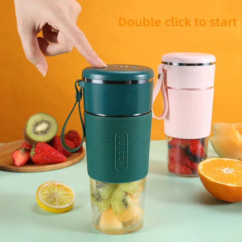 Licuadora portátil inalámbrica recargable por Usb, mezclador de jugo de frutas, máquina exprimidora eléctrica, taza de vidrio