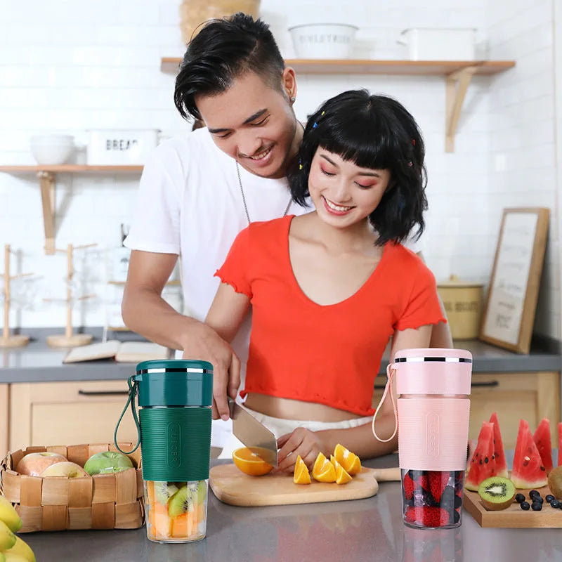 Licuadora portátil inalámbrica recargable por Usb, mezclador de jugo de frutas, máquina exprimidora eléctrica, taza de vidrio